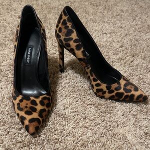 Nine West Animal Print Heels - Brown and Black